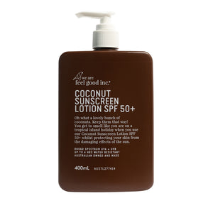 We Are Feel Good Inc. Coconut Sunscreen Lotion SPF50+ 400ml