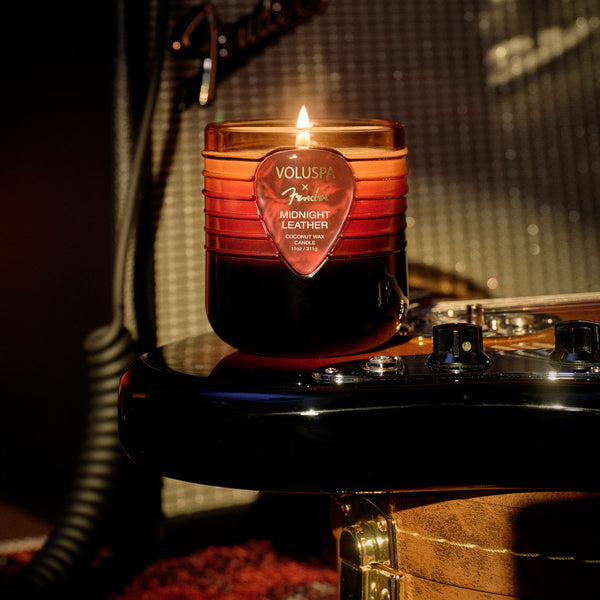 X Fender: Midnight Leather Boxed Candle
