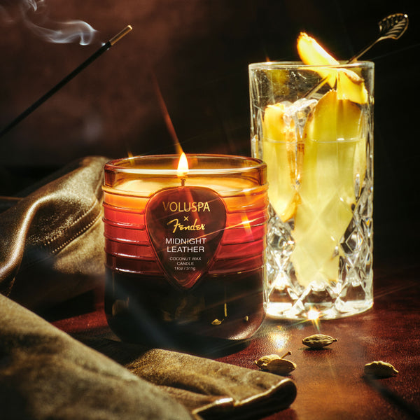 X Fender: Midnight Leather Boxed Candle