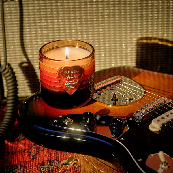 X Fender: Midnight Leather Boxed Candle