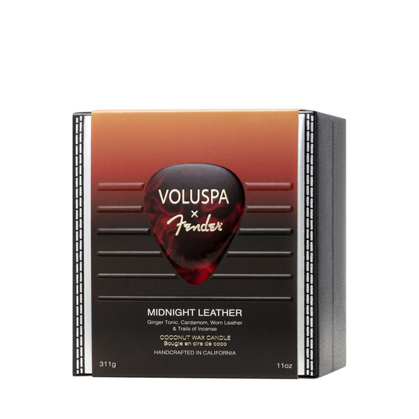 X Fender: Midnight Leather Boxed Candle