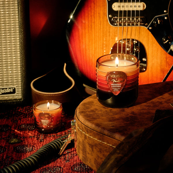 X Fender: Midnight Leather Mini Boxed Candle