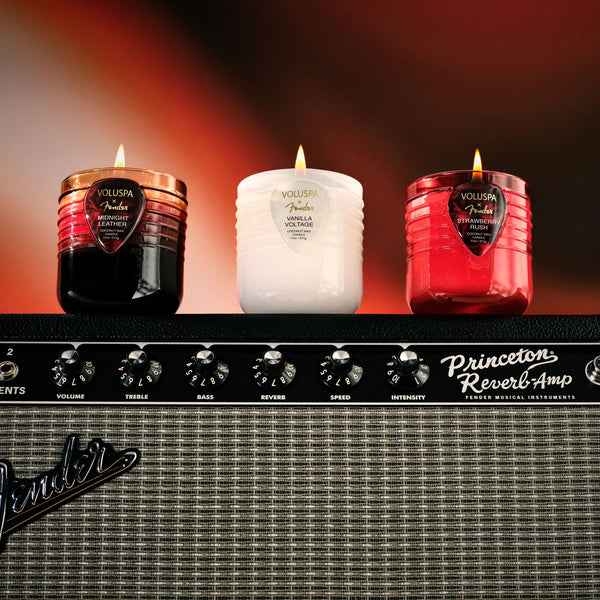 X Fender: Strawberry Rush Boxed Candle