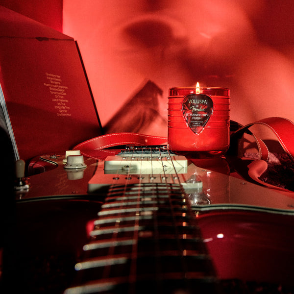 X Fender: Strawberry Rush Boxed Candle