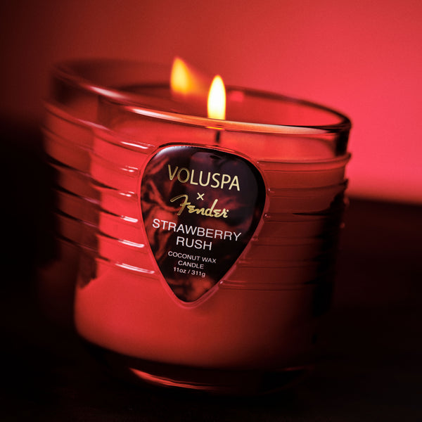 X Fender: Strawberry Rush Boxed Candle
