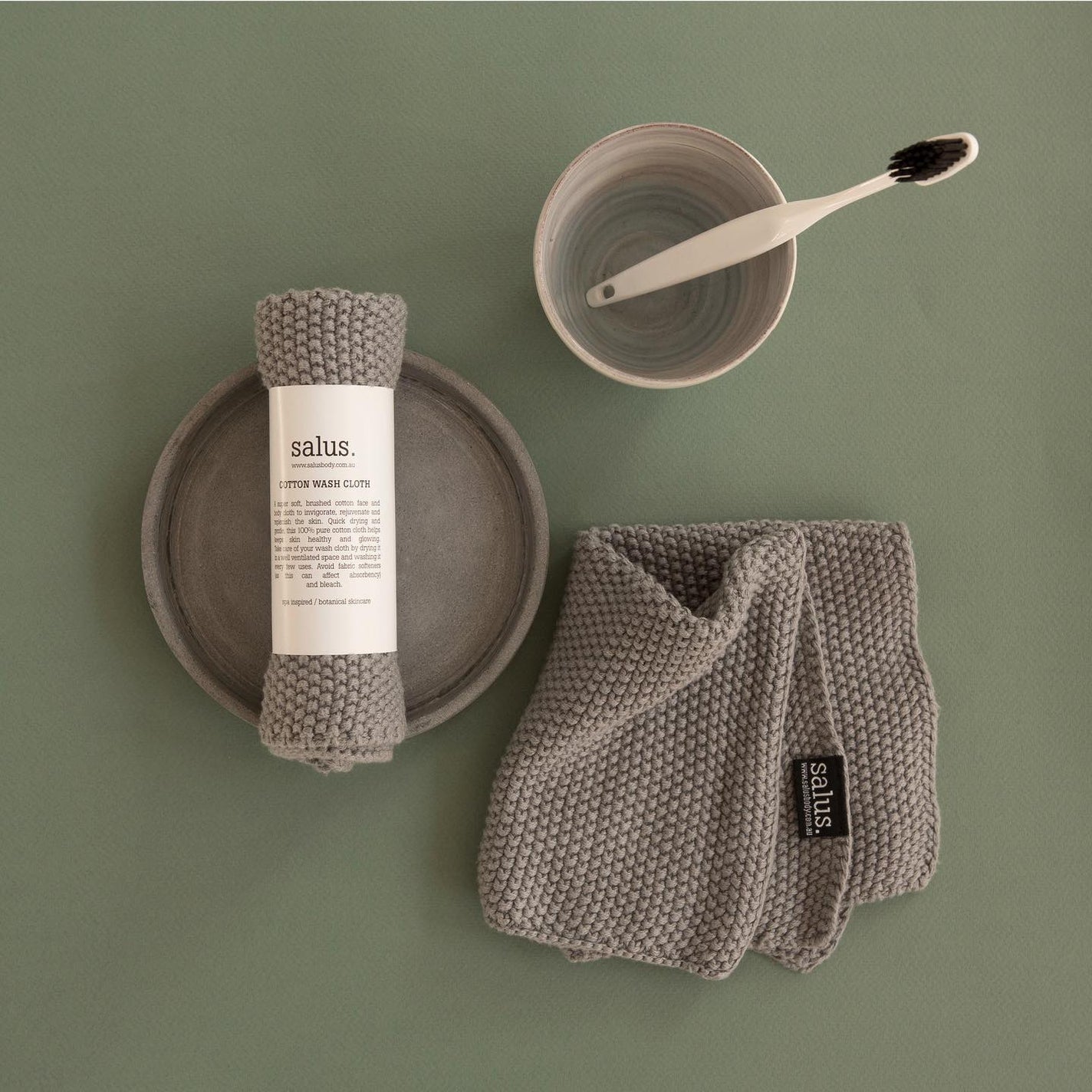 Salus Wash Cloth - Grey
