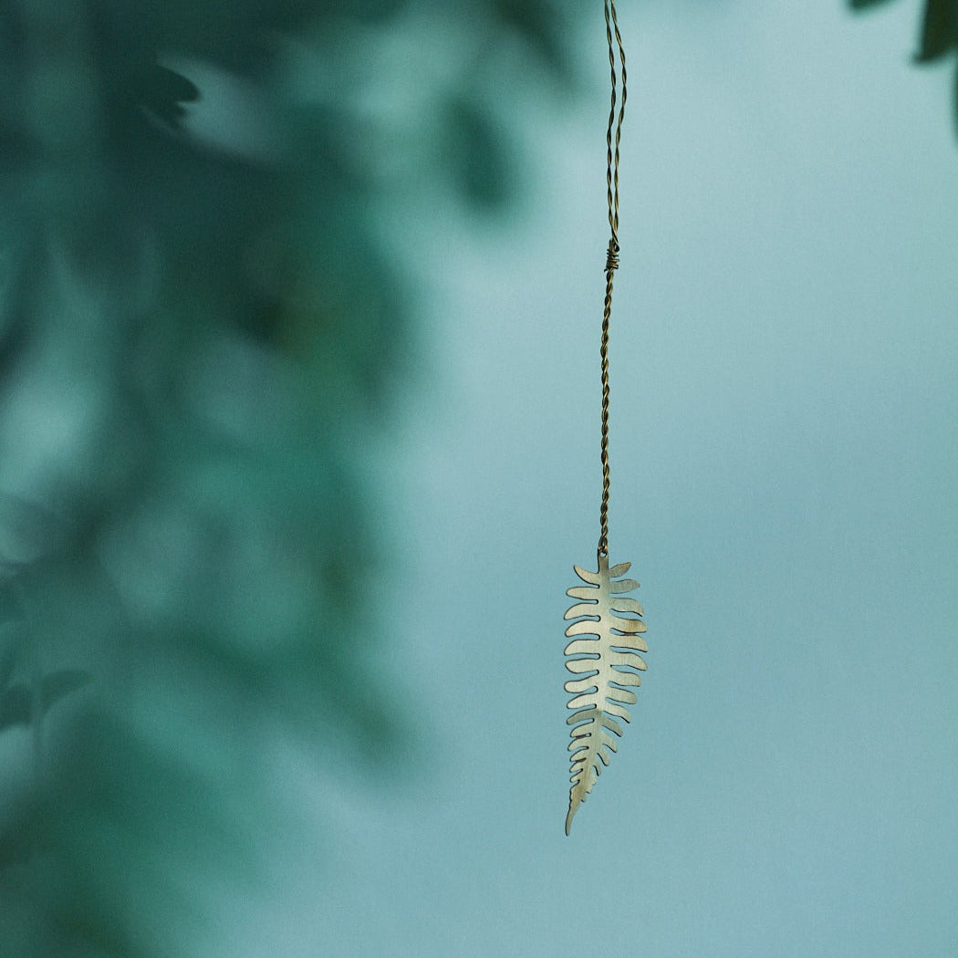 Fog Linen Work Jardin Brass Leaf
