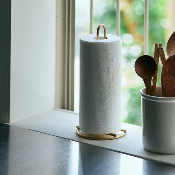 Fog Linen Work Brass Paper Towel/Toilet Roll Holder