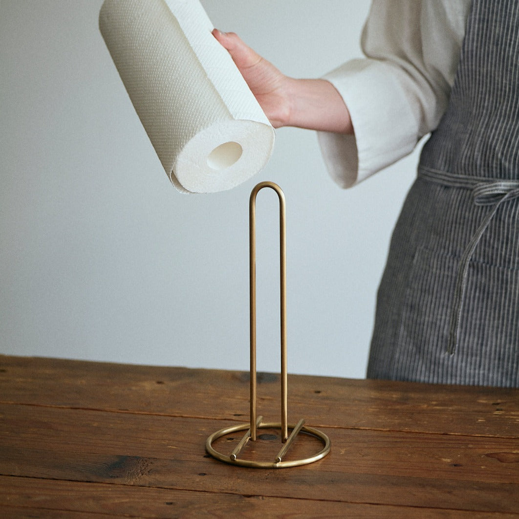 Fog Linen Work Brass Paper Towel/Toilet Roll Holder