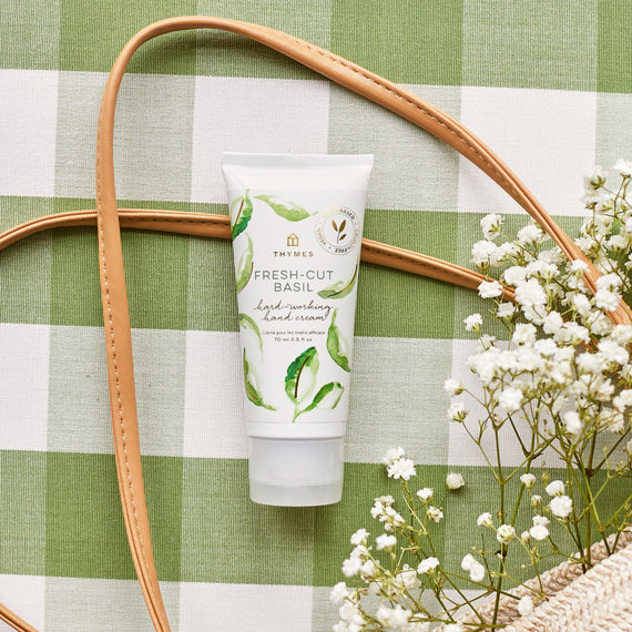 Thymes Fresh Cut Basil Hard Working Hand Creme