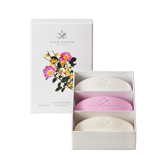 Acca Kappa Soap Trio - White Moss, Rose, Calycanthus