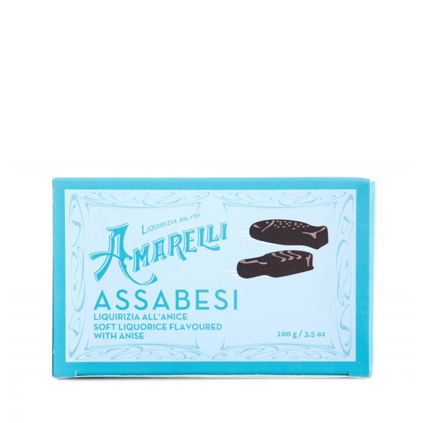 Amarelli Assabesi Spezzata Licorice - Blue Box