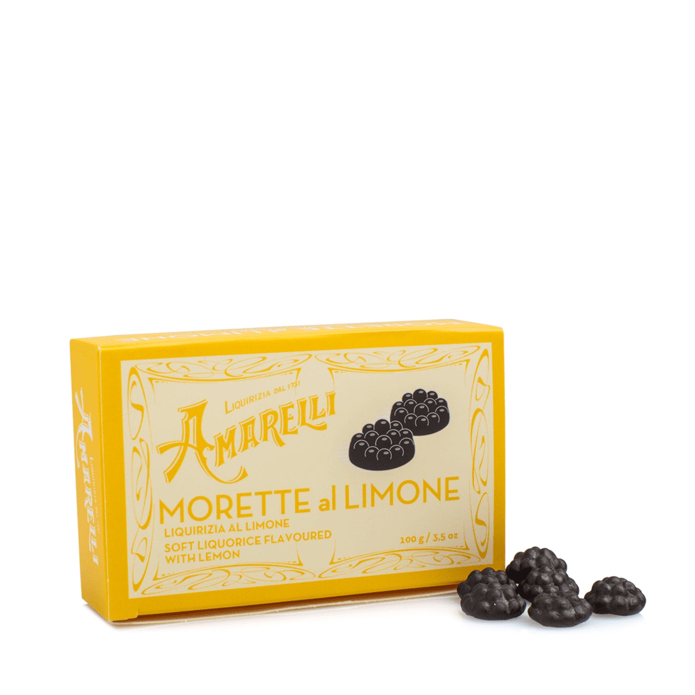 Amarelli Limone Soft Licorice Yellow Box Official Stockist