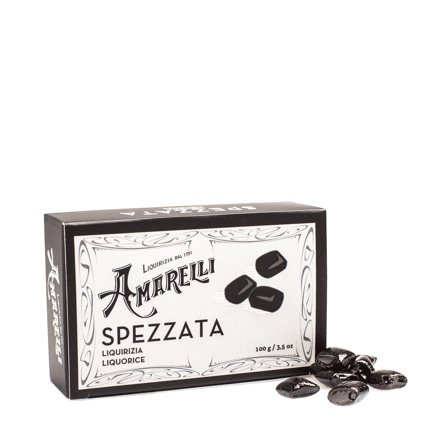 Amarelli Spezzata Licorice - Black Box