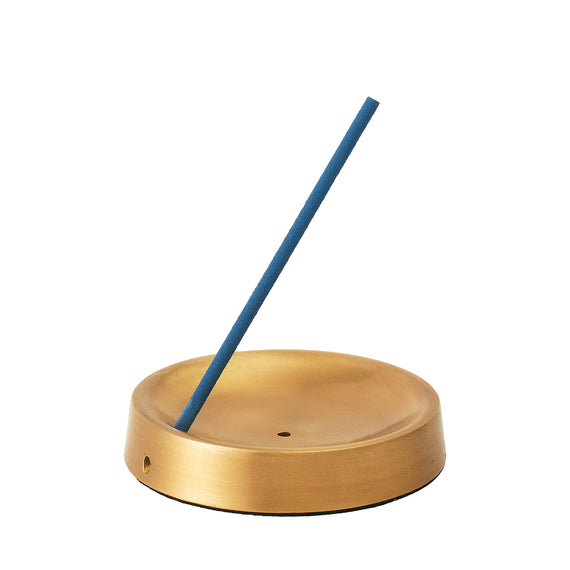 Fog Linen Work Brass Incense Stand: Round