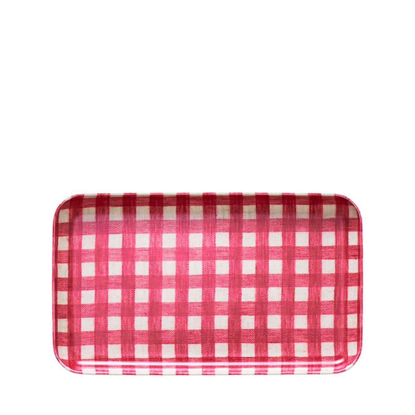 Fog Linen Work ‘Anne’ Red Check Tray - Small