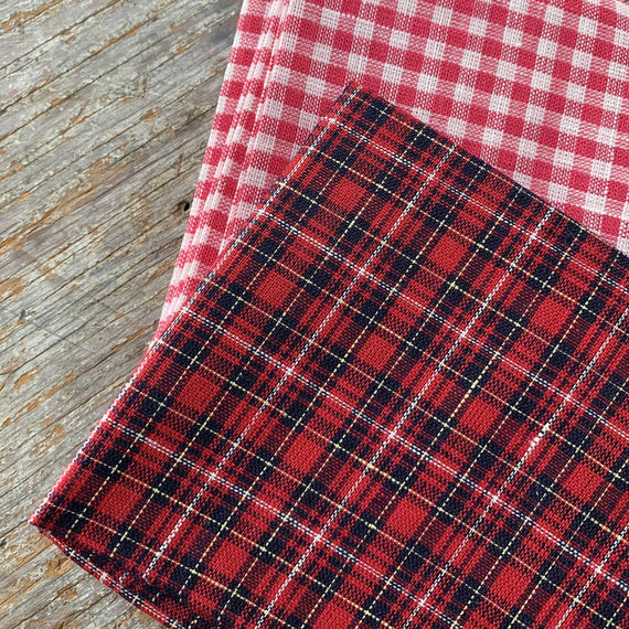 Fog Linen Work Handkerchief - Red Plaid