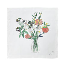 Fog Linen Work Isabelle Boinot Handkerchief - Spring Flowers in Vase