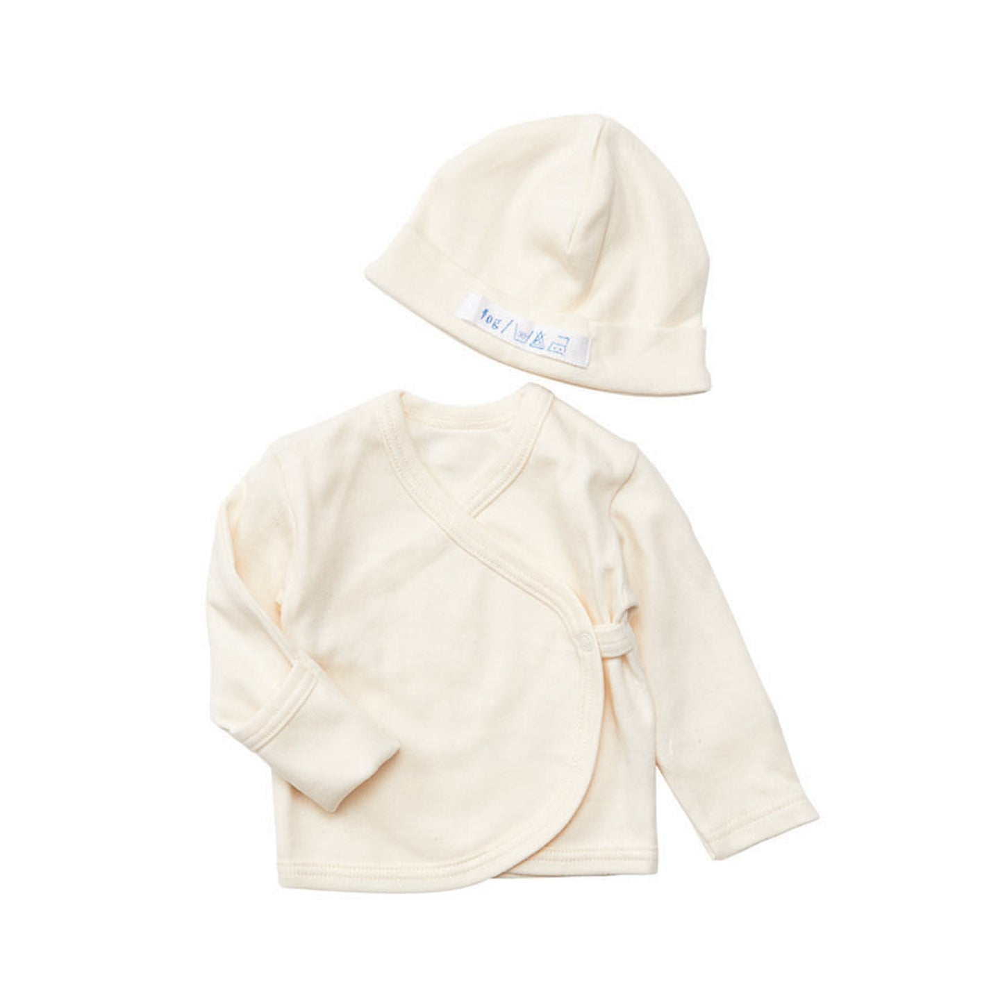 Fog Linen Work Baby Cardigan + Cap