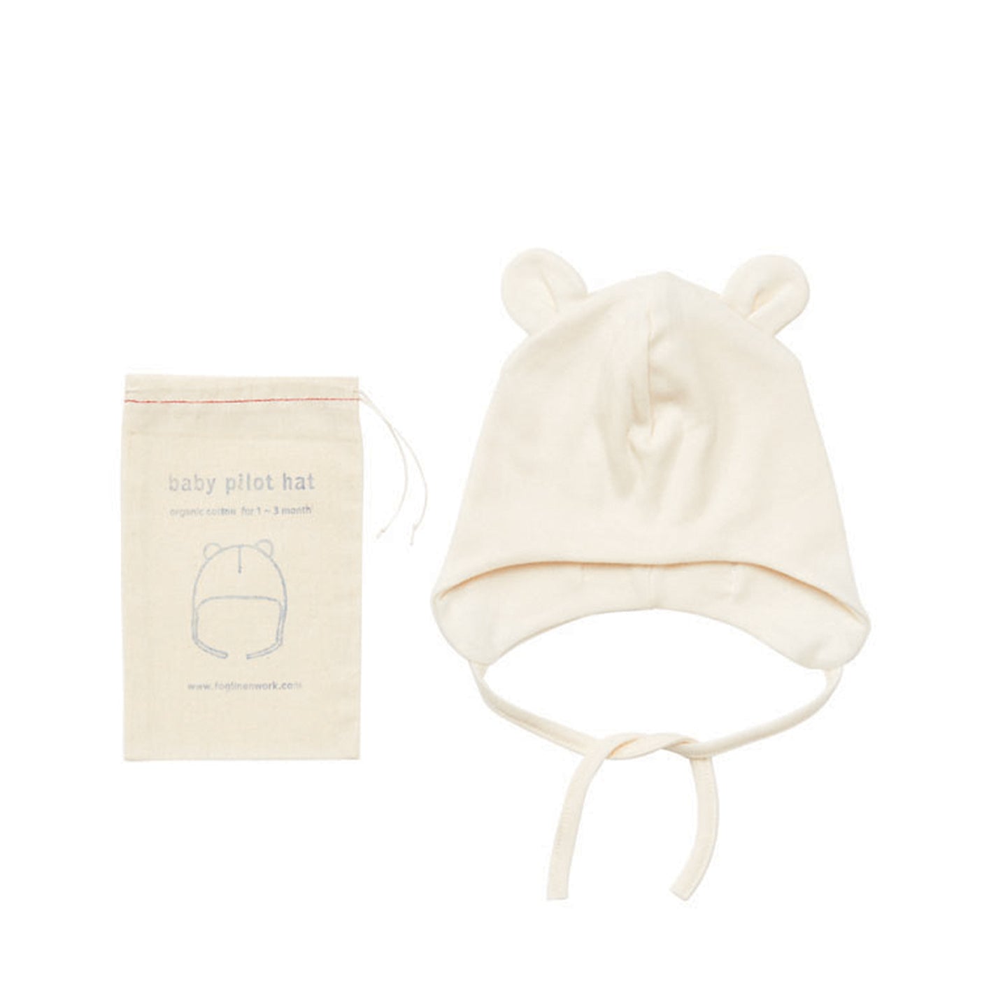 Fog Linen Work Baby Pilot Hat in Bag