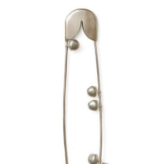 Fog Linen Work Silver Safety Pin Bell: Medium