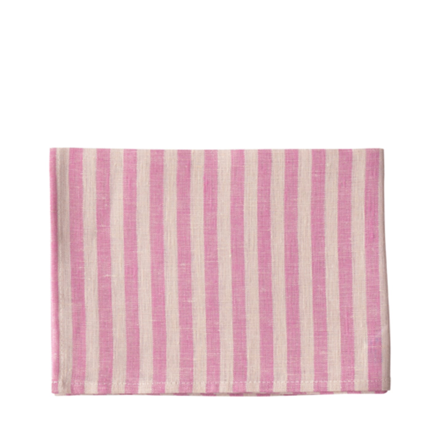 Fog Linen Work Tea Towel - Michele Pink Stripe