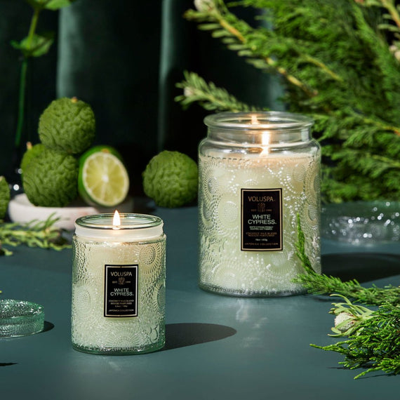 VOLUSPA White Cypress 50hr Candle Jar