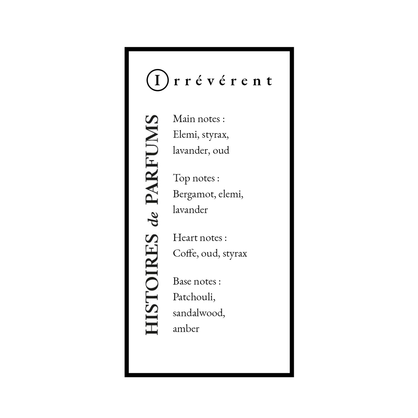 Histoires de Parfums Irreverent Travel Eau de Parfum