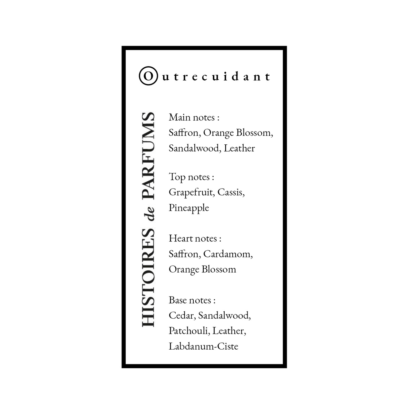 Histoires de Parfums Outrecuidant Eau de Parfum