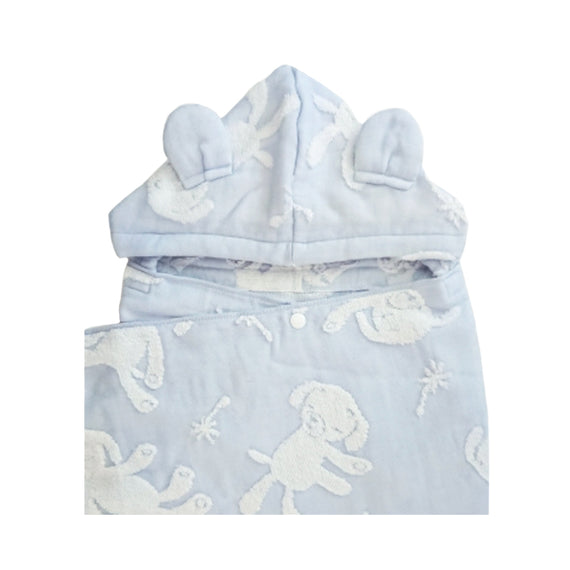 Kontex Macaron Hooded Towel - Blue Puppy