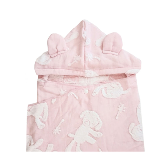 Kontex Macaron Hooded Towel - Pink Puppy