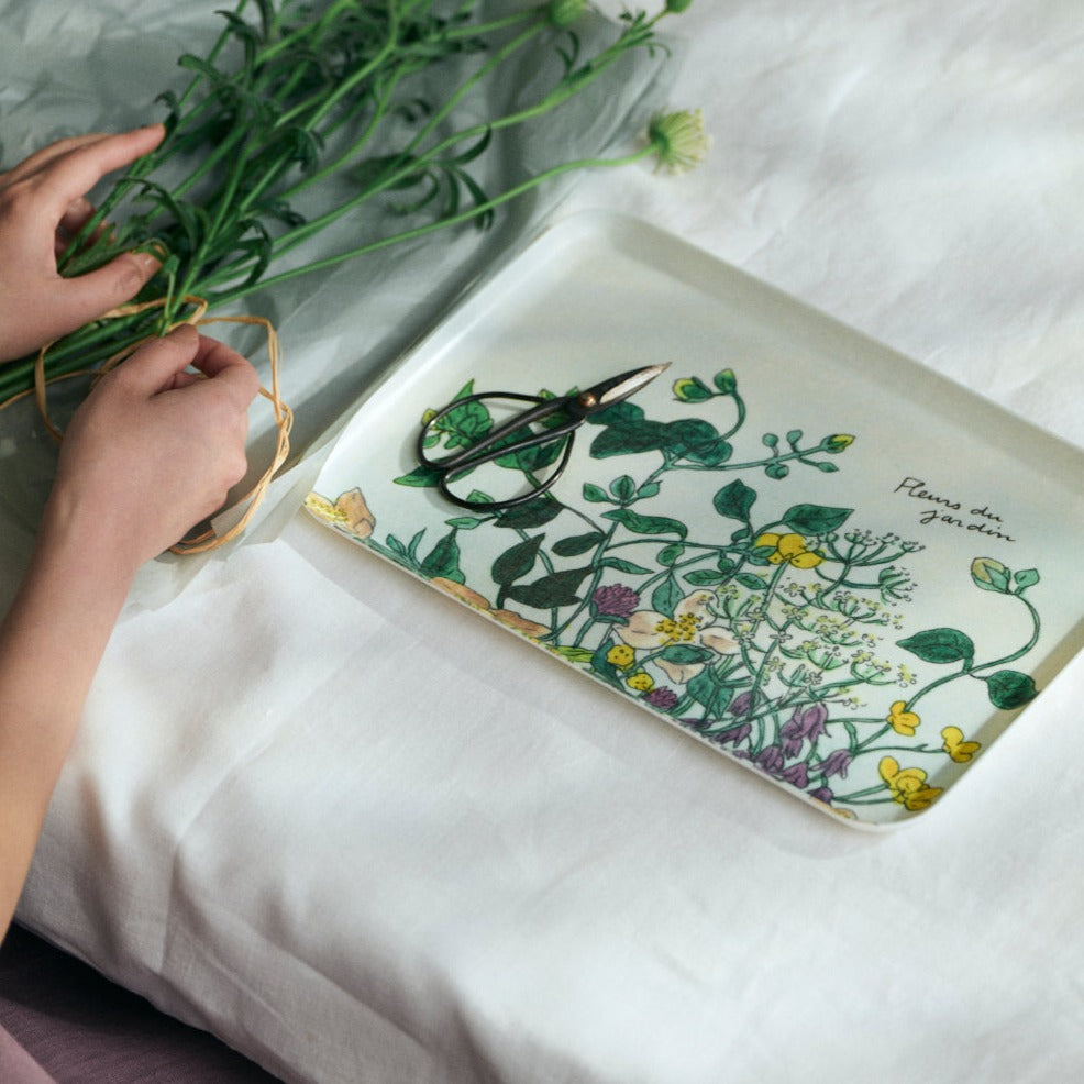 Fog Linen Work Isabelle Boinot Wildflowers Tray - Large