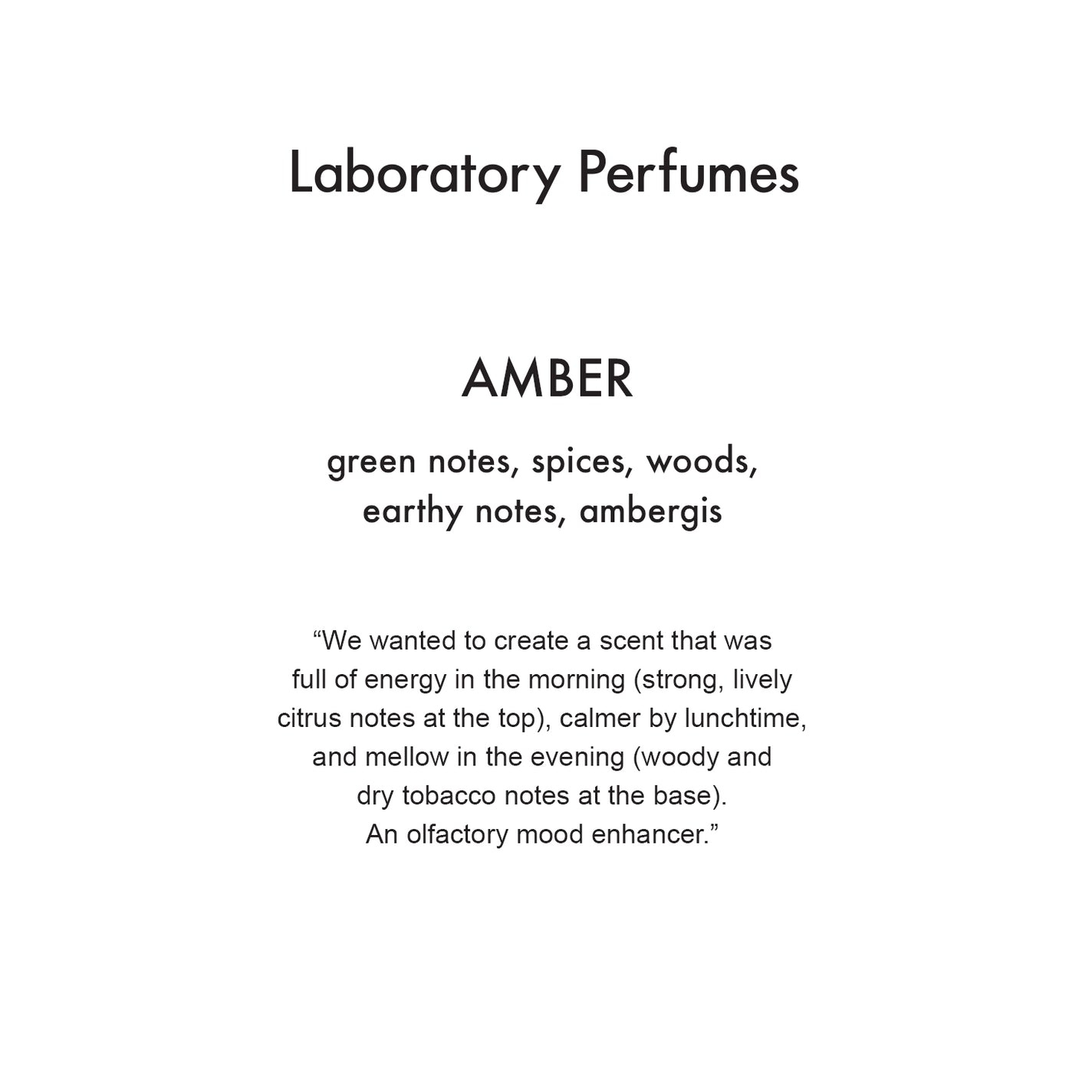 Sample Vial - Laboratory Perfumes Amber EDT