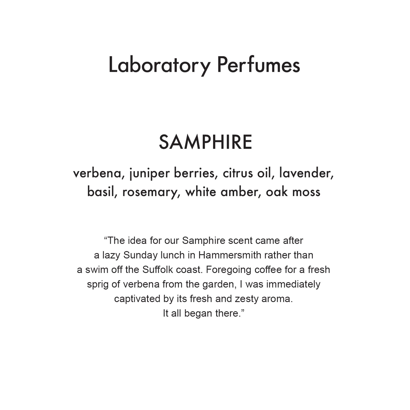 Sample Vial - Laboratory Perfumes Samphire EDT