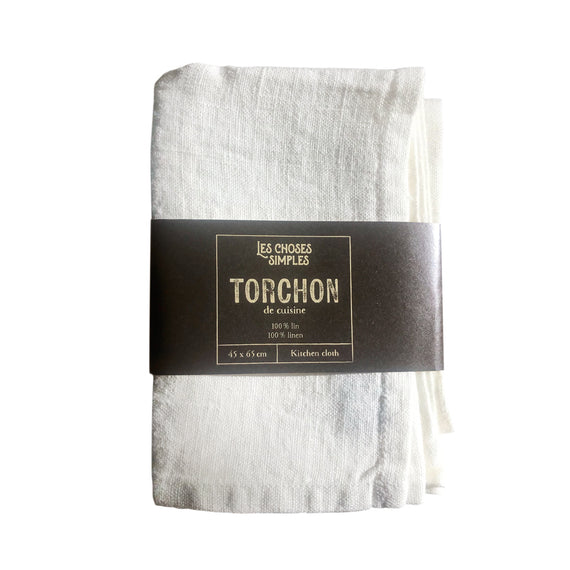 Les Choses Simples Linen Tea Towel - White