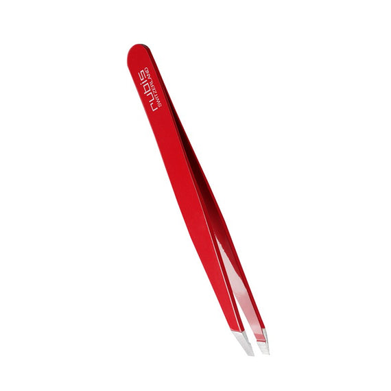 Rubis Swiss Slant Tweezers - Red