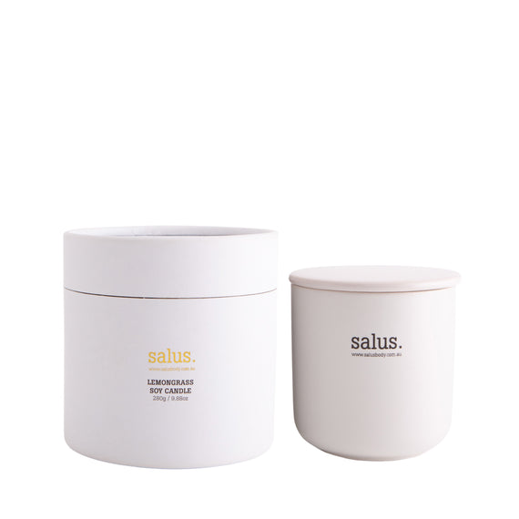 Salus Lemongrass Porcelain Soy Candle