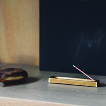 Fog Linen Work Brass Incense Holder - Rectangle