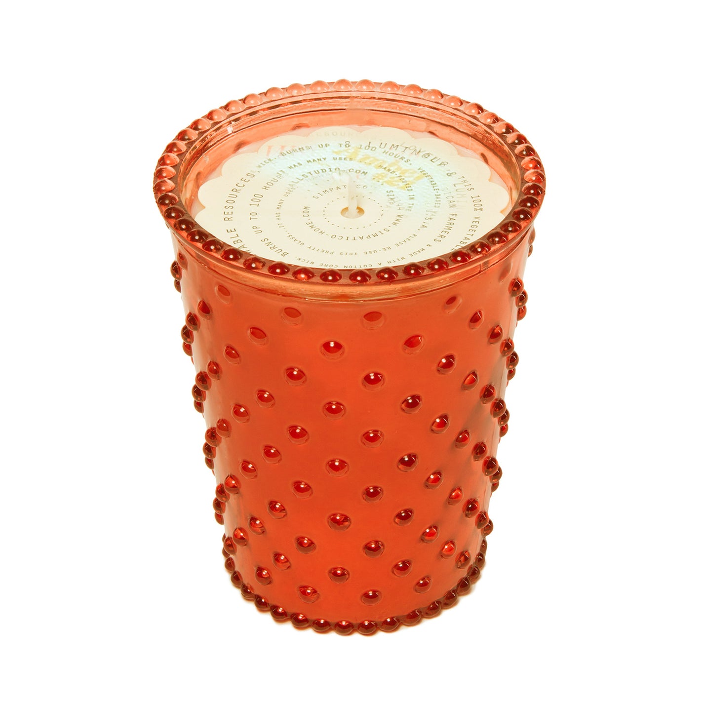 Simpatico Amber Hobnail 100hr Candle