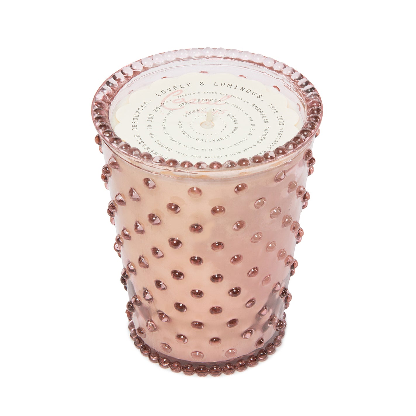 Simpatico Coral Hobnail 100hr Candle