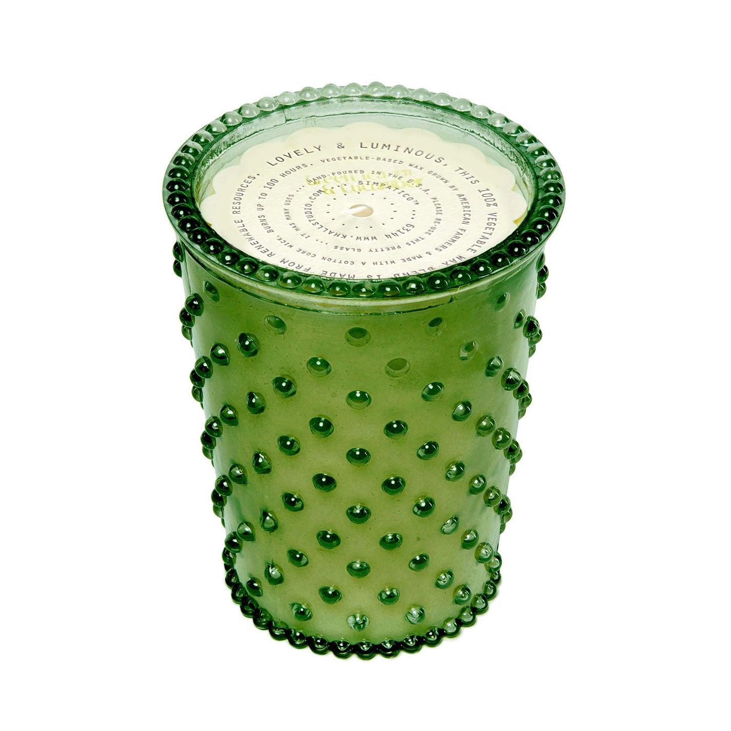 Simpatico Green Tea & Cucumber Hobnail 100hr Candle