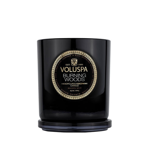 VOLUSPA Burning Woods Classic Boxed Candle