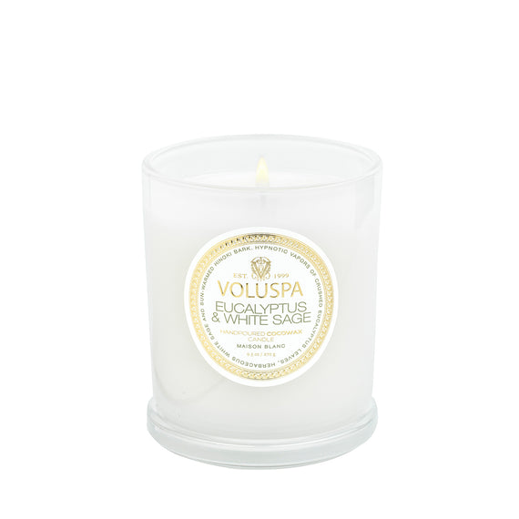 VOLUSPA Eucalyptus & White Sage Classic Boxed Candle