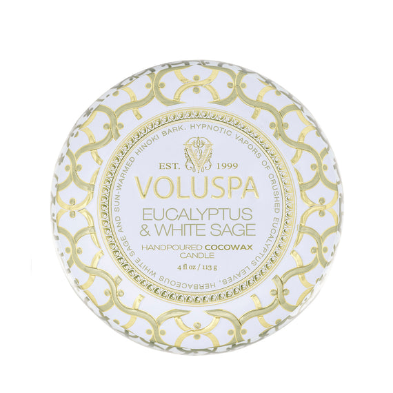 VOLUSPA Eucalyptus & White Sage Decorative Candle