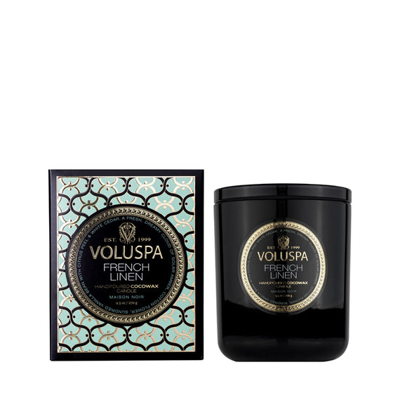 VOLUSPA French Linen Classic Boxed Candle