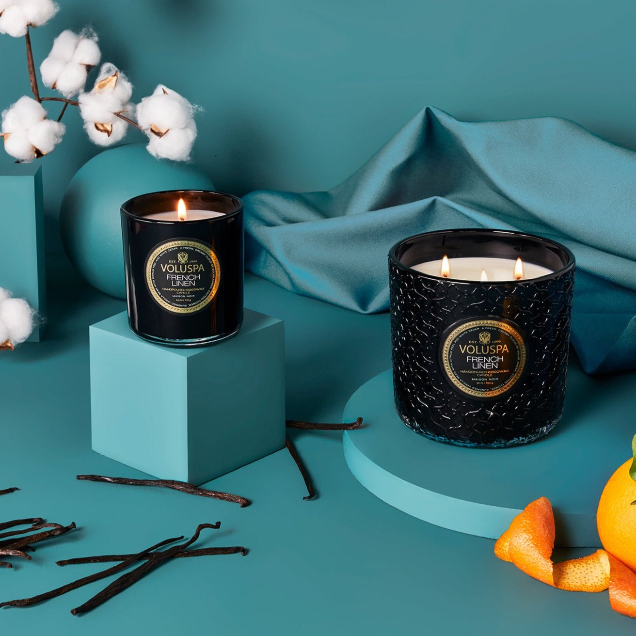 VOLUSPA French Linen Classic Boxed Candle