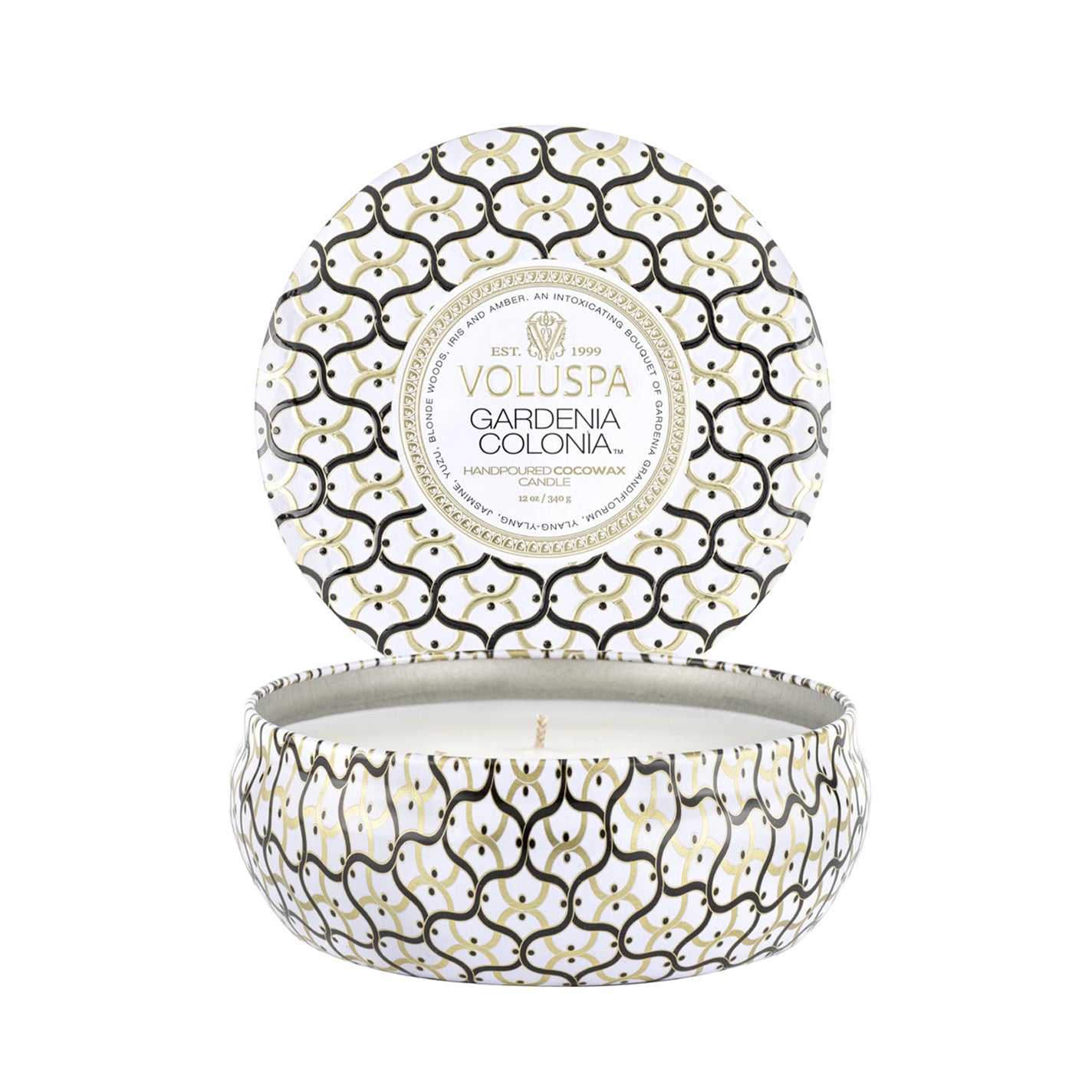 VOLUSPA Gardenia Colonia 3 Wick Candle - FEW REMAIN!