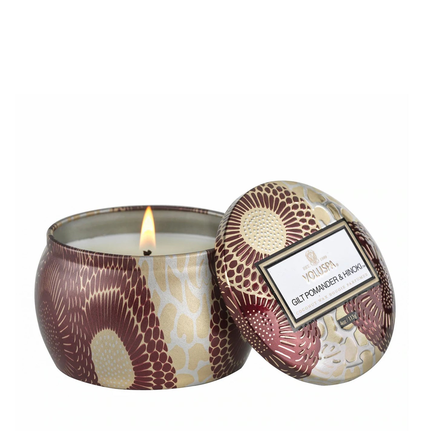 VOLUSPA Gilt Pomander & Hinoki Decorative Candle