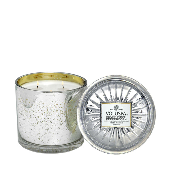 VOLUSPA Silver Birch Peppercorn Grande Candle