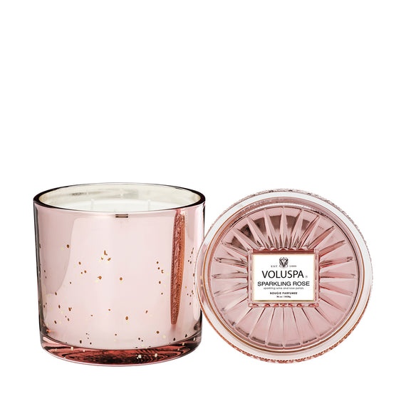 VOLUSPA Sparkling Rose Grande Candle